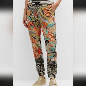 Johnny Was Sunrise French Terry Jogger Pants Multicolor Floral
